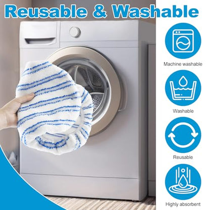 5 Pack Mop Heads Replacements for Ocedar Hardwood Floor 'N More Microfiber Mops,Terry Cloth Mops Refills 15 x 8 Flat Dust Mop Pads for O Cedar mop,Washable&Reusable Mopping Pads (Handle Not Included) - size: 5 Pack