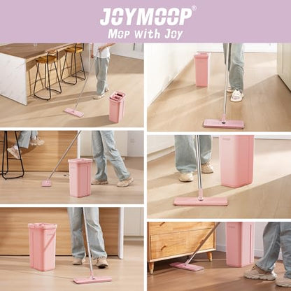 JOYMOOP 13" Microfiber Flat Mop Head Replacement for Floor Mop, Pink, 1 Pack - color: Pink