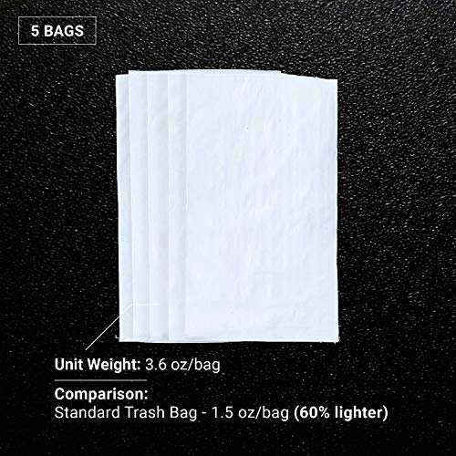 Sandbaggy Large Sandbags - Size: 25" x 40" - Thick Heavy Duty Contractor Bags, Heavy Duty Garbage Bags, Dumpster Bag, Construction Trash Bags, 6 mil (5 Bags) - size: 5 Bags
