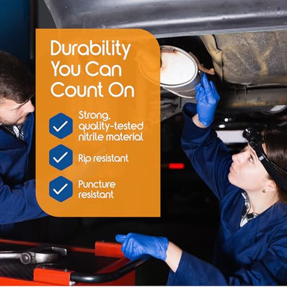 Inspire Cobalt Blue Nitrile Disposable Gloves | 4.5 Nitrile Safety Medical Exam Cooking Cleaning Disposable Gloves - size: X-Large, style: Blue - Box of 100