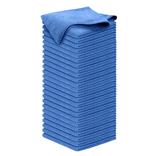 USANOOKS Premium 300GSM Microfiber Cleaning Cloth - 12.5"x12.5" High Performance - 1200 Washes, Ultra Absorbent Microfiber Towels for Cars Undercarriage, Rims & Engine Bay Cleaning - Microfiber Cloth - color: Blue, size: 12.5" x 12.5" (50 pack)