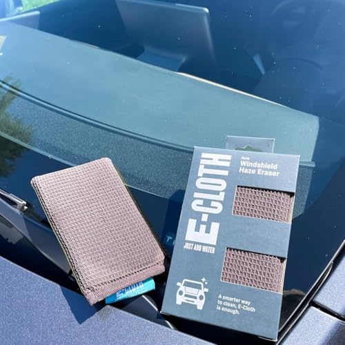 E-Cloth Windshield Haze Eraser - Interior Windshield & Car Window Cleaner Tool, Keeps Mirrors Clean, Spot Washes Inside Glass, Car Cleaning Supplies, Microfiber Sponge, Streak Free Finish - 2 Pack - size: 1 Count (Pack of 2)