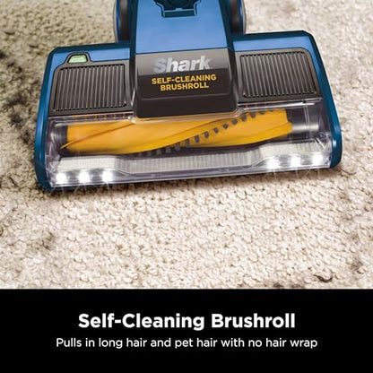 Shark HV343AMZ Rocket Corded Stick Vacuum with Self-Cleaning Brushroll, Lightweight & Maneuverable, Perfect for Pet Hair Pickup, Converts to a Hand Vacuum, Crevice Upholstery Tools, Blue/Silver - style: Rocket w/ Self-Cleaning Brushroll