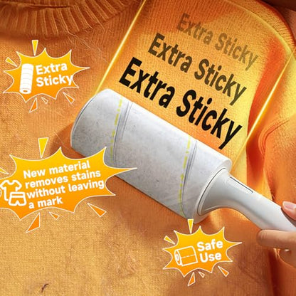 Lint Roller, 800-Sheet Extra Sticky Rollers for Pet Hair, 4 Handles, Value Pack for Dogs, Cats, Clothes, Carpet, Furniture - size: 800Sheets+4 Handles