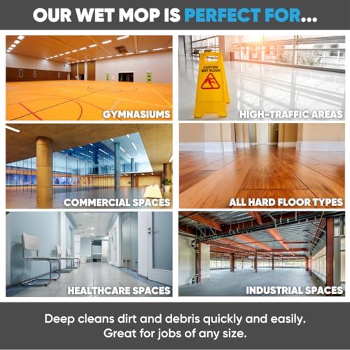 36" Microfiber Wet Mop Pad (3) - Microfiber Wholesale - size: 36 Inch 3 Pack
