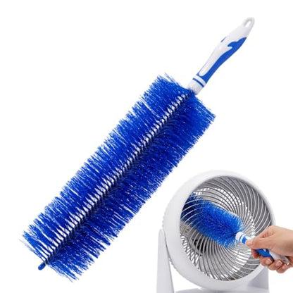 Fan Cleaning Brush, 2026 New Bendable Microfiber Head Dusting Brushes, Reusable Fan Cleaner Brush Dust Remover for Electric Fans, Air Conditioning, Car Vents and Blind，Blue：48cm - color: Blue, size: 48cm