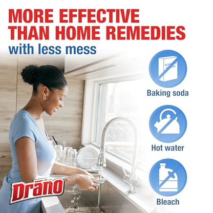 Drano Balance Drain Clog Remover and Cleaner, Non-Corrosive Formula, Safe on All Pipes and Septic Tanks, Formulated Using Only Essential Ingredients, 32 Fl Oz - size: 32 Fl Oz (Pack of 1)