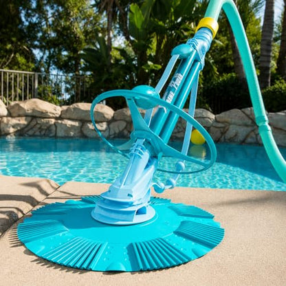 XtremepowerUS Automatic Pool Cleaner Sweeper Vacuum Pool Cleaner Sweep High Flow Side Suction Wall Climb In-Ground/Above Ground Swimming Pool with Hose Suction Set (Blue) - color: Blue
