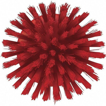 3 3/4 in W Scrub Brush, Stiff, 3 in L Handle, 3 3/4 in L Brush, Red, Plastic, 5 in L Overall - 1 Each - color: Red