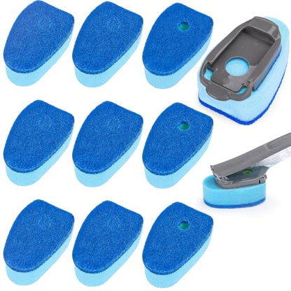 Sponge Dishwand Brush Refills for Scotch-Brite Dishwand - 10 Pack Dish Soap Non-Scratch Brush Refills for Nonstick Pots and Pans, Glass & Tubs（Green - color: Blue-10pack-1