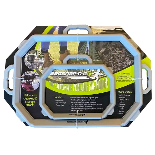 Set of 2 multipurpose portable grocery & trash bag opener. Home & outdoor trash management: use for yard work, picnics, cleanup events, craft rooms, laundry rooms - size: 1 Count (Pack of 2)
