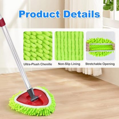 Spin Mop Replace Head, Base, Mop Replacement Head for O Cedar EasyWring 1 Tank System 4 Microfiber Refills, 1 Mop Head Base