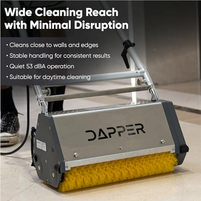 18" Counter-Rotating Brush (CRB) Commercial Carpet & Hard Floor Cleaning Machine – 450 RPM, Quiet 53 dBA, Heavy-Duty 53 lb Scrubber – Ideal for Gyms, Retail & Mid-Size Facilities - size: 18"