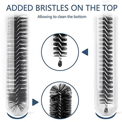 Straw Cleaner Brushes Sets, 12 Pieces 8.2 Inch Botthle Cleaning Brush and Nylon Tube Brush Brush Kit for Sippy Cup, Tumbler, Water Bottle, Drinking Straw (Black) - color: 8.2 Inch Black Cleaning Brushes
