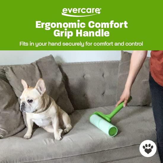 Evercare Ultra Sticky Pet Mega Lint Roller Value Pack, Manual Clothes & Furniture Cleaner with Handle and 2 Refills, 50 Sheets Each - size: Roller w/ 2 Refills (125 Sheet Count), style: Pet Mega Lint Roller + 2 Refills