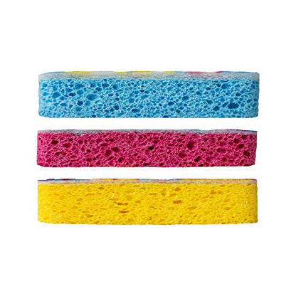 Casabella, Cleaning Sponge Scrub Pink, 3 Count - size: Pack of 3