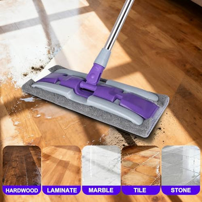 3-Pack Microfiber Mops Refill Pads for 14 Inch Mop (Gray) - color: Gray