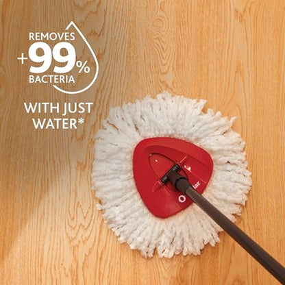 O-Cedar Easywring Microfiber Spin Mop & Bucket Floor Cleaning System with 4 Extra Refills - style: Spin Mop Bucket with 4 Extra Refills