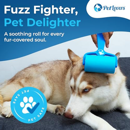 PetLovers EzRoll Reusable Lint Roller - Sticky for Life & Multi-Purpose Pet Hair, Dust, & Lint Remover for Clothing, Upholstery, & Cars - Sustainable, Washable & Efficient - size: Standard