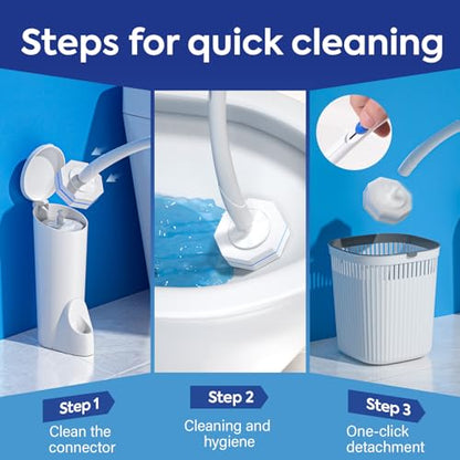 100 Pcs Disposable Toilet Cleaner Refill Pads, Universal Toilet Bowl Brush Replacement Heads, Durable Deep Cleaning Refills, Fresh Scent Bathroom Cleaning Supplies - size: 1 Count (Pack of 100)