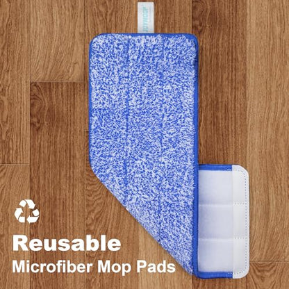JOYMOOP Flat Mop System, Microfiber Mop and Bucket Set, Black, Floor & Wall Cleaning Mop for Home & Commercial Use, 60" Long Handle, Includes 5 Washable Pads - color: Black Lite1351