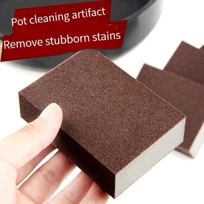 2PCS Abrasive Scrub Sponge 2-Pack, Emery Cleaning Pad for Tough Grime, Pot Bottom and Rust Removal, Grill and Stove Cleaning, 2PCS - color: 2pcs