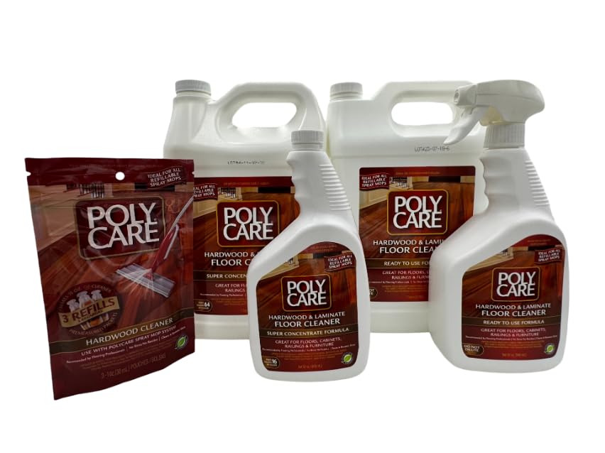 Hardwood Floor Cleaner Super Concentrate - 128 Fl Oz - Fresh- Dilute Concentrate with Water for Spray Mops and Spray Bottles - Residue-Free Floor Cleaning Solution - color: ...
