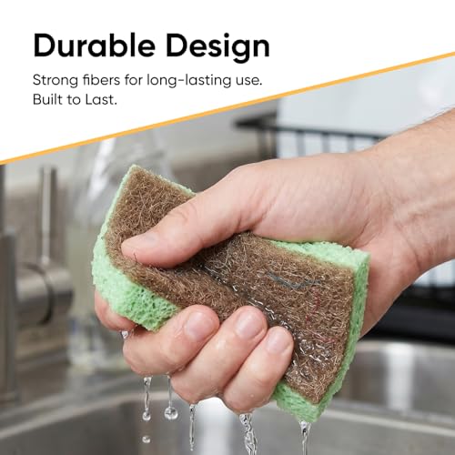 Superio Non-Scratch Cellulose Sponge (3-Pack) (Green) - color: Natural, size: 3-pack