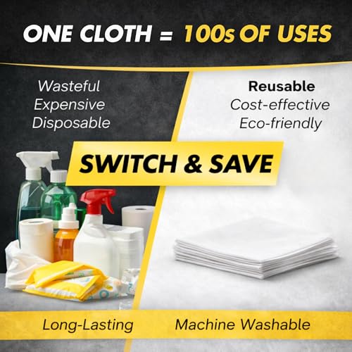 Microfiber Magic Streak Free Cleaning Cloth 6 Pack Clean Any Surface With Just Water Eco Friendly Environmentally Safe Perfect for Window, Mirror, Kitchen, Counters, Appliances, Car, Cycle, TV Screen - size: 6-Pack
