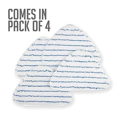 OVENTE Steam Mop Replacement Pads for ST405 Series (Pack of 4), Reusable and Washable Microfiber Cleaning Pads, White ACPST4054 - color: White - Pack of 4