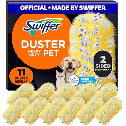 Swiffer Pet Heavy Duty Dusters Refills, Multisurface 360 Dusters with Febreze Odor Defense, 11 Count - size: 11 Count (Pack of 1)