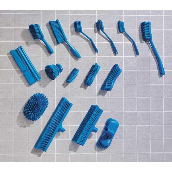 3 3/4 in W Scrub Brush, Stiff, 3 in L Handle, 3 3/4 in L Brush, Green, Plastic, 5 in L Overall - 1 Each - color: Green