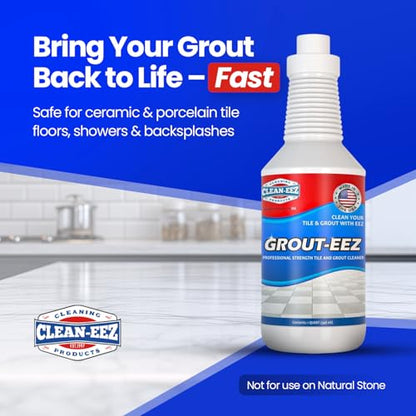 Clean-eez Grout-eez Super Heavy-Duty Grout Cleaner - Powerful Tile and Floor Stain Remover for Bathroom, Kitchen, and More - 32 oz. - style: Single Bottle
