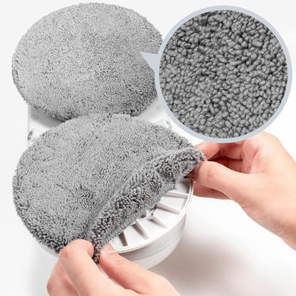 12 Pieces Microfiber Replacement Pads for W2/W3/X1 Window Cleaners, Reusable, Machine Washable (12) - color: Gray12