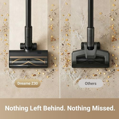 DREAME Z30 Cordless Vacuum Cleaner, 310AW 90 Mins Powerful Suction Stick Vacuum for Home Hard Floor Carpet Pet Hair, Smart Lightweight Rechargeable Battery Vacuum