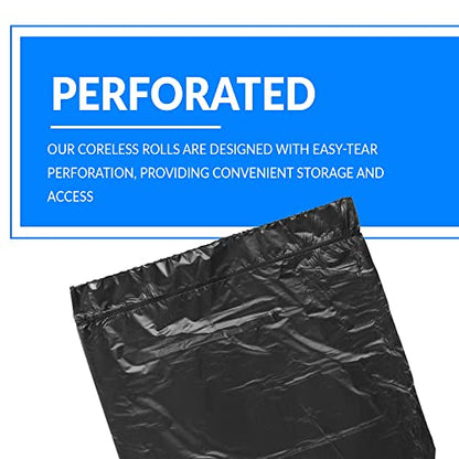 Reli. 55-60 Gallon Trash Bags Heavy Duty | 50 Bags | 50-60 Gallon | Large Black Garbage | Made in USA