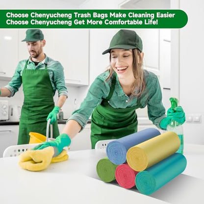 3 Gallon Bathroom Trash Bags - Mini Small Garbage Bags Colorful 100 Count 12 Liter Mini Waste Basket Liners For Kitchen Office Car Biodegradable Unscented Strong Thick - style: 3gallon Colorful 100
