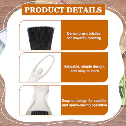 uxcell 2 Pcs Mini Dustpan and Brush Set, Small Broom and Dustpan Set for Office Tabletops Sofas Keyboards Home Cleaning Tool, Orange Yellow/White - color: Orange Yellow/White