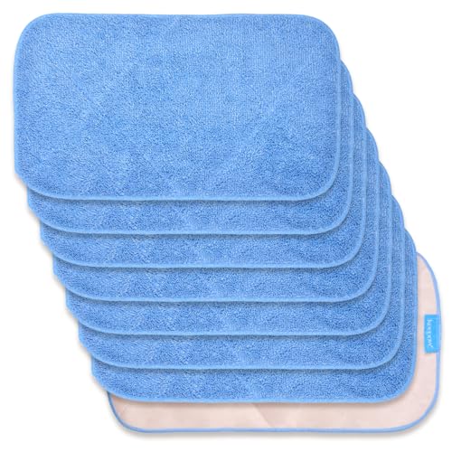 KEEPOW Microfiber Mop Cloth Refills Compatible with MR.SIGA Professional Microfiber Mop, Double Side use, Wet & Dry Mopping, Pack of 8 - size: 8 Pack