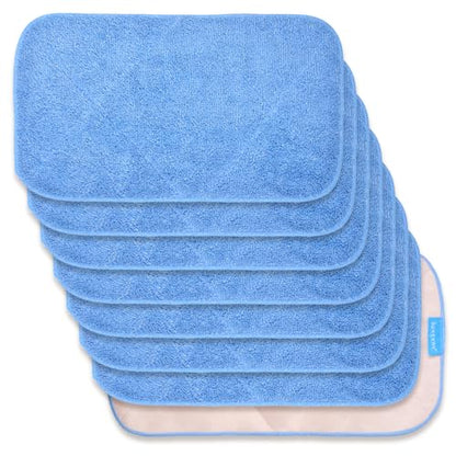 KEEPOW Microfiber Mop Cloth Refills Compatible with MR.SIGA Professional Microfiber Mop, Double Side use, Wet & Dry Mopping, Pack of 8 - size: 8 Pack