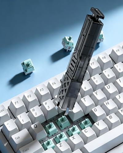 Keymatic 2-in-1 Switch Puller and Keycap Puller for Mechanical Keyboard, Key Switch with 4-Claw Grip, One-Press Eject Design for Fast & Stable Removal,Black - color: Black