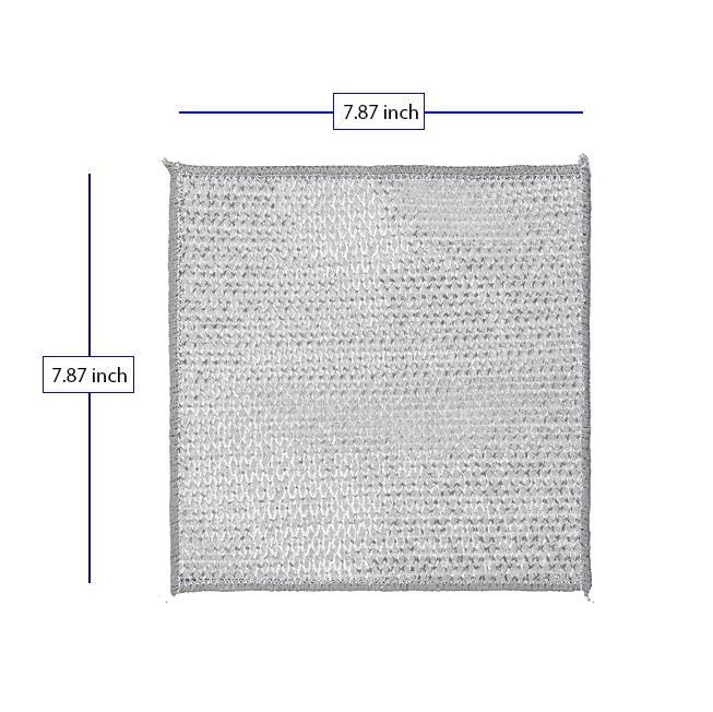 12 Counts Wire Dishwashing Rags,Multipurpose Non Scratch Wire Dishcloth for Wet and Dry.Reusable Wire Cleaning Cloths for Kitchen, Sinks, and Pans,Cleaning Tool for Pot, Dimensions(7.87X7.87)