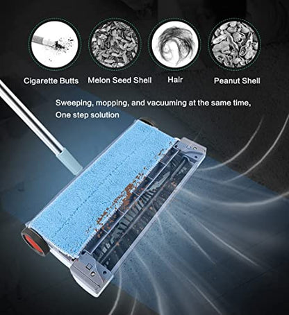 Cordless Wet Dry Vacuum Cleaner and Mop, Mop and Vacuum Cleaner in One, 60 min-Running, Home Powerful Handheld Sweeper Vacuum Cleaner Rechargeable Floor Cleaner for Hardwood Floor Carpet Pet Hairs