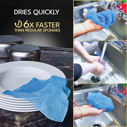 Non Scratch Dish Scrubbers for Cleaning Dishes (1PK) - Reusable Kitchen Sponge - Replace Dish Sponges for Washing Dishes - Best Household Scrubbing Pad & Alternative Dishwashing Scrub Pads Supplies - color: 1pk All Purpose