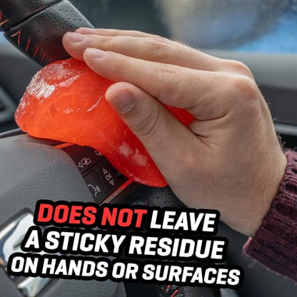 CarPlan Demon Slime 5.6 Oz - Car Interior Cleaner Gel | Putty Removes Dust & Dirt - for Detailing, Cleaning Vents, Cup Holders, Keyboards, Offices | Hot Cherry Scent (Pack of 4) - size: 160g (Pack of 4)