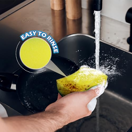 Kitchen Cleaning Sponges,96 Pack Eco Non-Scratch for Dish,Scrub Sponges. - size: 96 pack