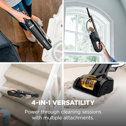 Shark UltraCyclone™ Pet Pro Plus Cordless Hand Vacuum, Powerful Suction, Handheld Vacuum for Car & Home, Pet Power Brush, Crevice Tool, Scrubbing Brush, XL Dust Cup, Black, CH951 - style: UltraCyclone Pet Pro Plus - Black