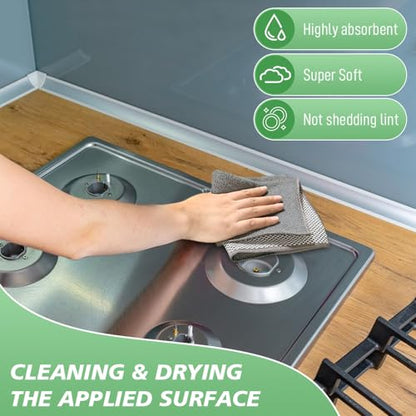 SINLAND Microfiber Dish Cloth Dish Rags for Washing Dishes Best Kitchen Cloths Cleaning Cloths with Poly Scour Side 12Inchx12Inch 20Pack Grey - color: Grey, size: 12inchx12inch 20pack