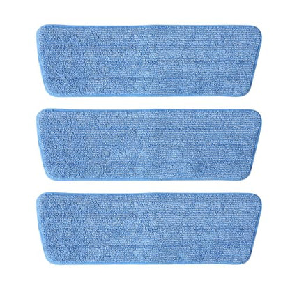 3 Pack Microfiber Mop Pads, Mop Replacement Pads Refills Floor Spray Mop Pads Wet Moping Pads Refill Reusable Pads Suitable for All Spray Mops Cleaning