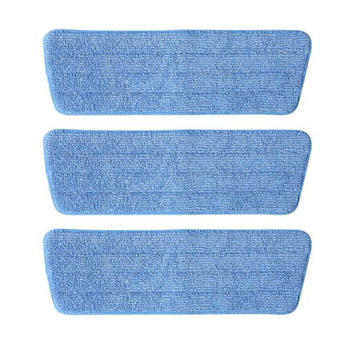 3 Pack Microfiber Mop Pads, Mop Replacement Pads Refills Floor Spray Mop Pads Wet Moping Pads Refill Reusable Pads Suitable for All Spray Mops Cleaning